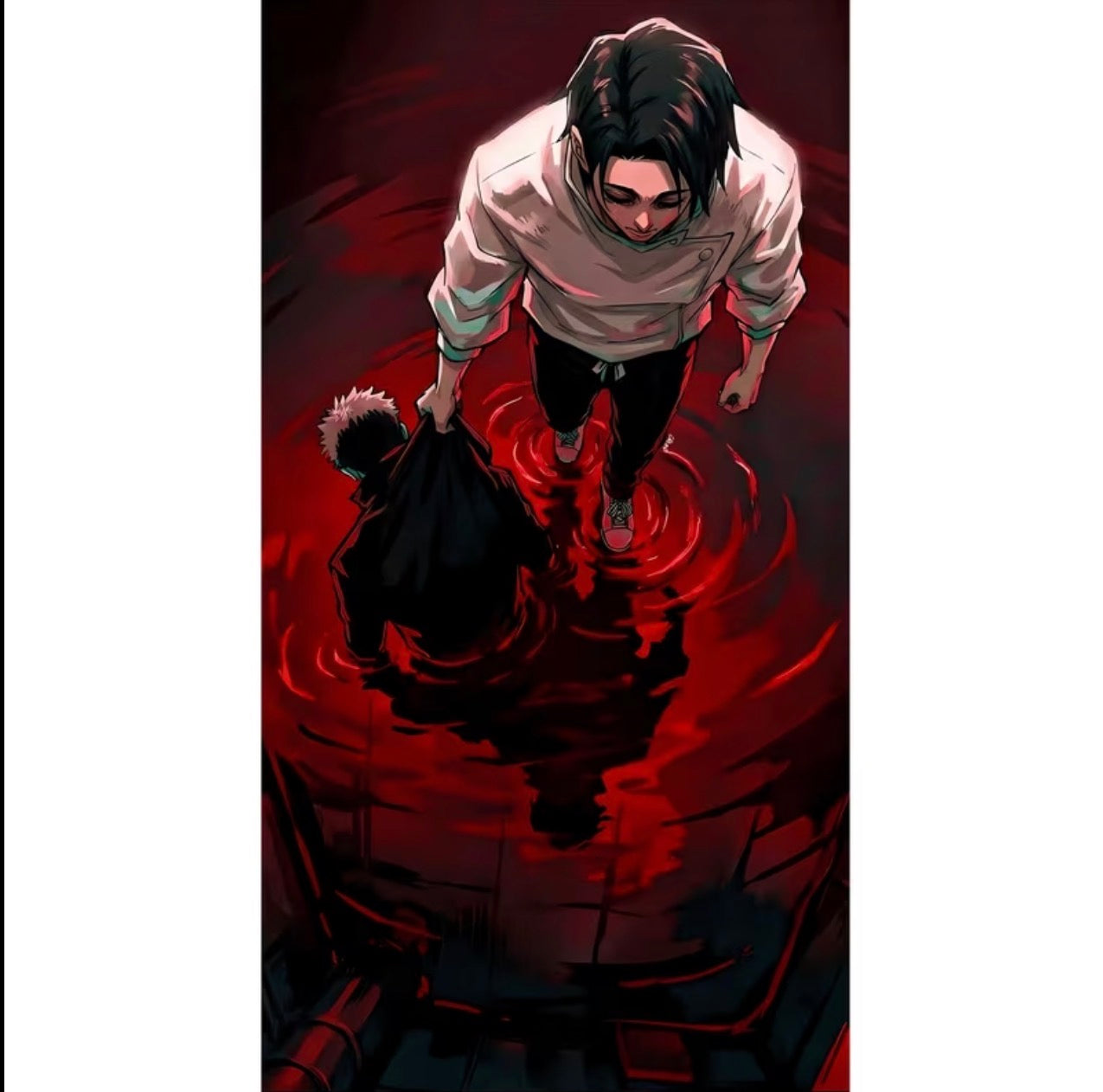2D Flat, 2D Flat, 1pc Hot Anime Frameless Canvas Poster 15.75X29.53inch, Home Dorm Bedroom Wall Decoration Poster, High Definition Modern Printing Art, Anime Merchandise Collectibles