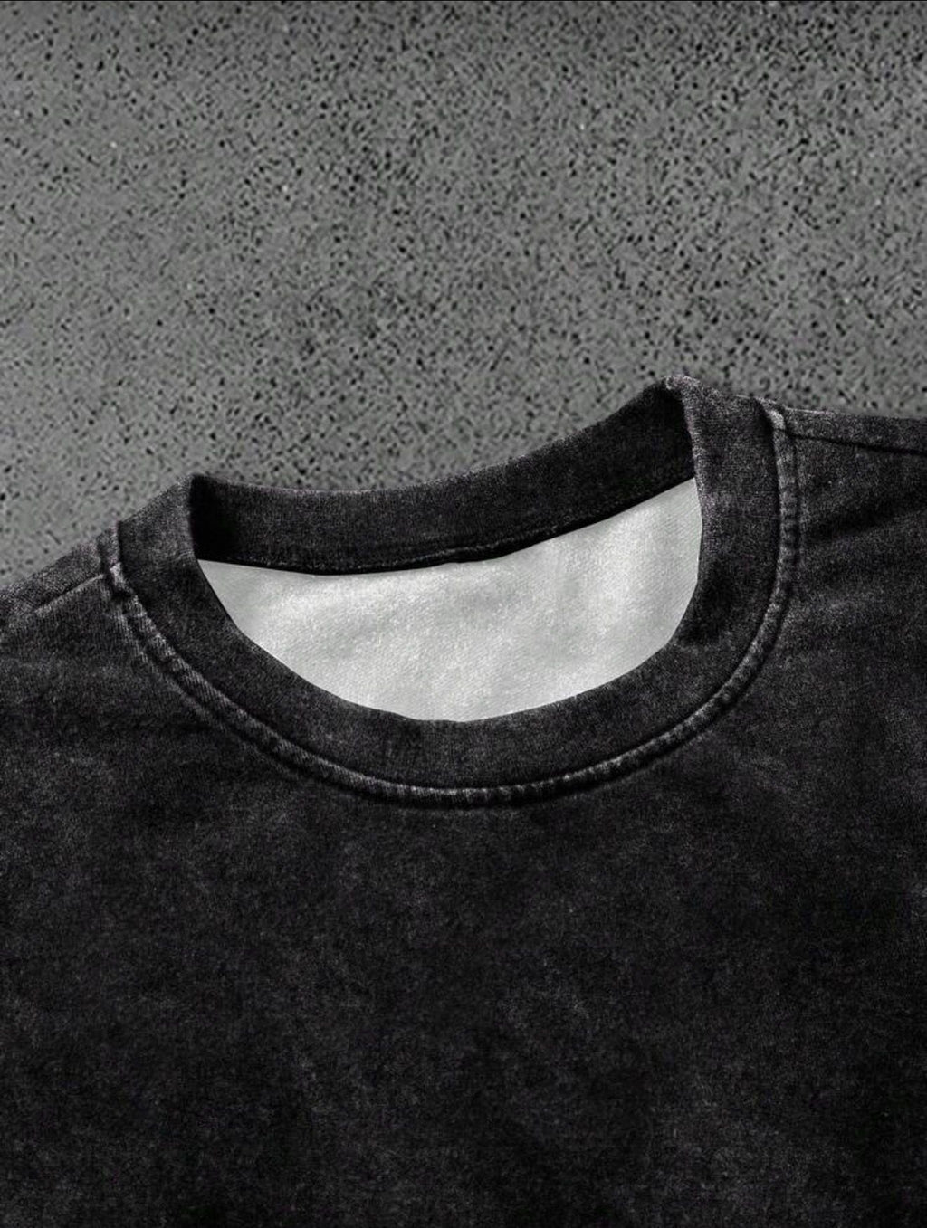 Camiseta informal suelta de cuello redondo con estampado de letras para hombre
